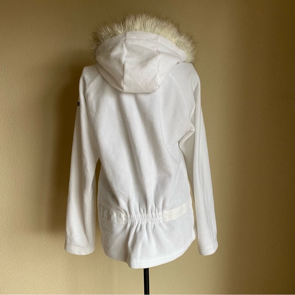 Spyder Fur-lined Hooded Fleece Jacket Size XL White - Picture 2 of 8
